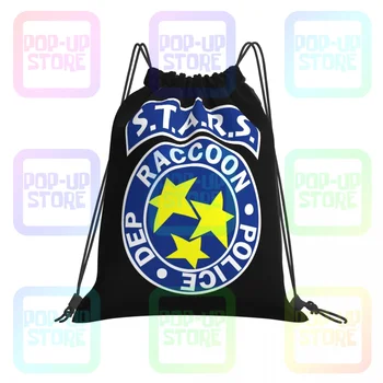Логотип Stars Resident Raccoon City Police Dep Evil Сумки на шнурках, спортивная сумка, Дорожная Школьная сумка, Сумка для хранения, Рюкзак для верховой езды