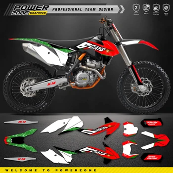 PowerZone Motorcycle Team Graphics Decal Комплект Наклеек Для KTM SX SXF MX 2013-2015 EXC XCW Enduro 2014-2016 от 125 до 500cc 92