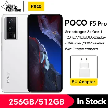 【Мировая премьера】 Глобальная версия POCO F5 Pro 5G 256 ГБ / 512 ГБ NFC Восьмиядерный процессор Snapdragon 8 + Gen 1 WQHD + 120 Гц AMOLED 67 Вт 64-Мегапиксельная камера