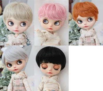 Blythe Little Doll Парик Коллекция Коротких Волос Высокотемпературные Шелковые Волосы Bjd Парик Аксессуары Для Кукол
