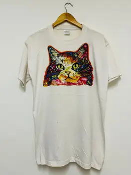 Винтажная футболка Dean Russo 90-х с художественным оформлением, уличная одежда
