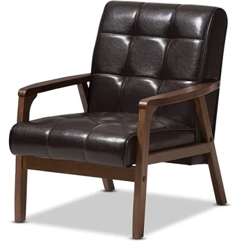 Клубное кресло Baxton Studio Mid-Century Masterpieces, Коричневое кресло