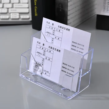 Акриловый держатель для именной карточки, прочный Прозрачный дисплей для заметок, бирка для заметок на выставочном столе, Органайзер для хранения карточек, Канцелярские принадлежности