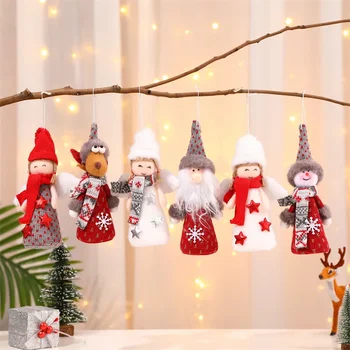 Трансграничные Новые рождественские украшения, креативные крылья, подвеска в виде ангела, старика, Рождественская елка, Маленькая подвеска, детские подарки