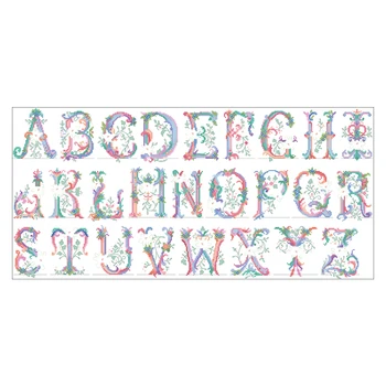 Высококачественный классический набор для вышивания счетным крестом Flower Alphabet ABC Dimensions 00237 от Amishop