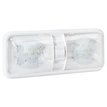 RV Light 12V Светодиодные фонари Потолочный двухкупольный светильник Внутреннее освещение для автомобиля/RV/Трейлера/лодки