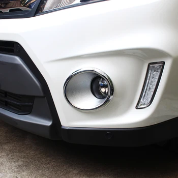 2шт для Suzuki Vitara 2016 2017 2018 кузов автомобиля передняя противотуманная фара лампа детектор рамка стик стайлинг ABS Хромированная крышка детали отделки
