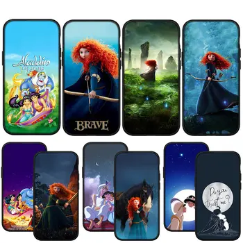 Мягкий чехол для телефона Aladdin Princess Jasmine Brave Merida для iPhone 15 14 13 12 Mini 11 Pro X XR XS Max 7 8 Plus + 15+ 14+ Чехол