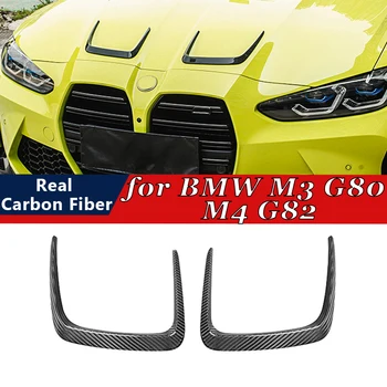Для BMW M3 G80 M4 G82 2021-2023 Натуральное Сухое Углеродное Волокно Передняя Крышка Капота Двигателя Обвесы Внешние Детали Аксессуары