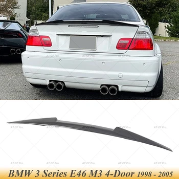 E46 Задний Спойлер Из Настоящего Углеродного Волокна Для Багажника FRP для Крышки Заднего Багажника для BMW 3 Серии E46 Базовый Седан M3 4-Дверный 1998 - 2005