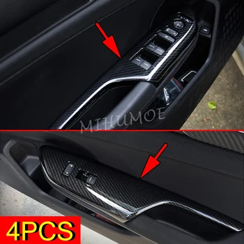 Для Honda Civic Седан Хэтчбек 2016-2021 Крышка панели переключателя межкомнатной двери, окна из углеродного волокна
