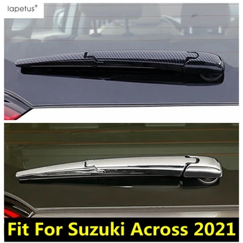Для Suzuki 2021 Аксессуары Рычаг стеклоочистителя заднего стекла Молдинг лезвия Гарнир Отделка крышки ABS Хром/карбоновое волокно Внешний комплект
