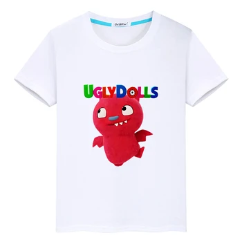 Футболка с мультяшным рисунком Ugly Dolls Для мальчиков и девочек, Футболка из 100% хлопка Высокого качества, Детская футболка с коротким рукавом, Летняя Футболка с круглым вырезом
