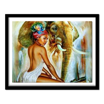 Рукоделие Алмазная вышивка Африканский слон Полная дрель 5D Алмазная живопись Анимированные Животные Вышивка крестом стразы