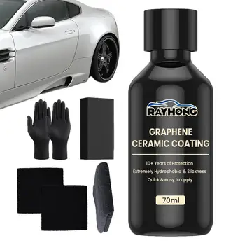 Автомобильное Графеново-керамическое покрытие 70 мл жидкого наногидрофобного слоя Coatin для полировки лакокрасочного покрытия для автомобиля