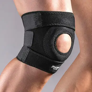 Современный наколенник, удобный для ношения, приятный для кожи Стабилизатор коленного сустава, регулируемый компрессионный наколенник