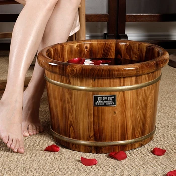 Карбонизированная ванночка для ног, Деревянное ведро, Массажная ванна для ног, Бочка, Бытовая Деревянная ванночка для ног, раковина для мытья ног