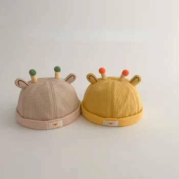 Детская шапка весенне-осенняя детская шапка из кожи дыни для мальчиков и девочек Летняя милая Супер милая версия Baby