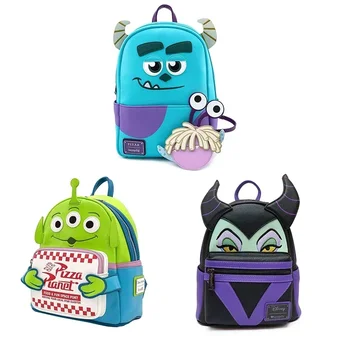 MINISO Disney Toy Story 3, Трехглазый инопланетянин, Кожаный рюкзак, Модный рюкзак, Высококачественная детская школьная сумка для отдыха с героями мультфильмов