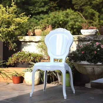 Минимализм Акриловые обеденные стулья Европейская мода Уникальные компактные обеденные стулья для чтения Балконный стул Мебель для гостиной