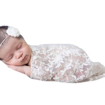 Изысканная кружевная вышивка, оберточная ткань для фотосъемки новорожденных, Фон для детской фотографии 69HE
