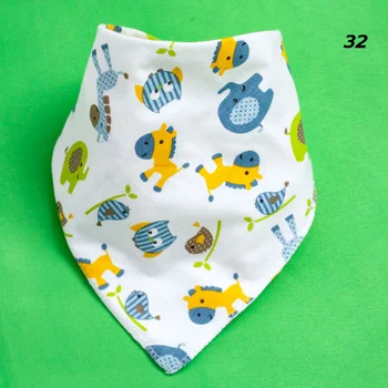 Детский хлопчатобумажный нагрудник, Моющаяся двухслойная Детская ткань от отрыжки для мальчиков и девочек, треугольный шарф на пуговицах, Отличный подарок многоразового использования DIN889