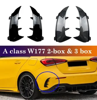 ABS Глянцевый черный Сплиттер переднего бампера Air Flow для Mercedes A class W177 для стайлинга автомобилей с 2 коробками и 3 коробками
