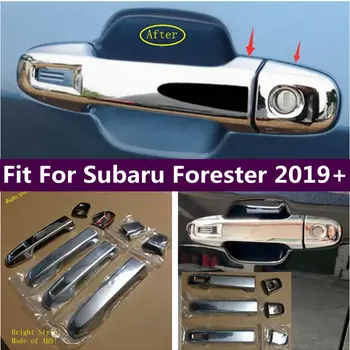 Дверная ручка автомобиля, защитная накладка, подходит для Subaru Forester 2019-2023, автоаксессуары, детали внешнего оформления