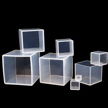 Форма для литья из смолы 1,5 см-10 см, Прозрачный Квадратный Куб, Подставка для дисплея, Силиконовая Эпоксидная форма, Формы для мыла ручной работы