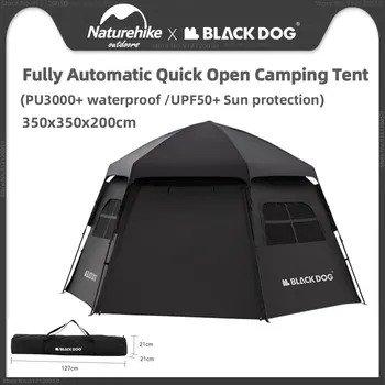 Naturehike & Blackdog Шестиугольная Автоматическая Быстрооткрывающаяся Палатка Для Кемпинга На Открытом Воздухе Портативная Солнцезащитная Палатка 150D Дорожная Непромокаемая Палатка