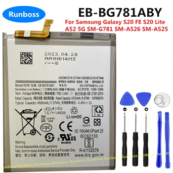 Новый Высококачественный Аккумулятор 4500 мАч EB-BG781ABY Для Samsung Galaxy S20 FE S20Lite Lite SM-G781 A52 5G SM-A526 SM-A525