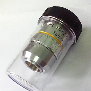 PL10X 195 План Ахроматический Высококачественный объектив микроскопа 10x для Биологической Металлургической Микроскопии