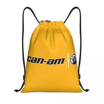 Мотоциклетные сумки на шнурке с принтом BRP Can-Am Для мужчин и женщин, складные спортивные сумки для тренажерного зала, рюкзаки для хранения тренировок
