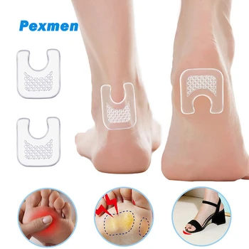 Pexmen 2/4 шт. подушечки от мозолей, защита для мозолей, 1/8 дюймовые подушечки от мозолей для натирания обуви, водонепроницаемые подушечки для пальцев ног U-образной формы