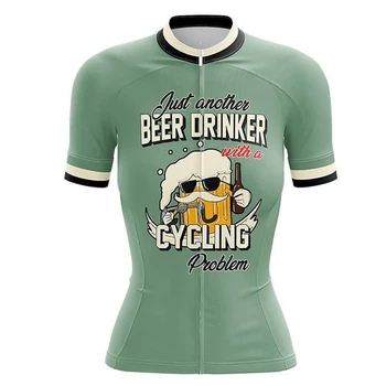 Пивной напиток Женская Летняя Велосипедная майка с коротким рукавом, велосипедная рубашка, Велосипедная одежда, одежда для горных дорог, одежда для велосипедных гонок, одежда для MTB