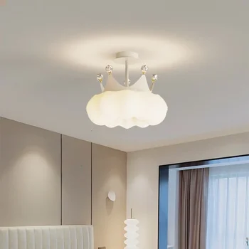 Подвесной потолочный светильник Nordic Crown, Бытовая техника для спальни, Lamparas Colgantes Para Techo Decoracion El Hogar Moderno