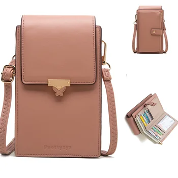 Новая сумка для мобильного телефона с застежкой-молнией, женский кошелек, сумка для карт, цельная многофункциональная сумка-мессенджер через плечо