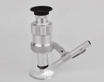 микроскоп с 20/40/60/100-кратным увеличительным стеклом, линза с высокой ножкой, окуляр высокой четкости со шкалой, лупа, мегалоскоп,
