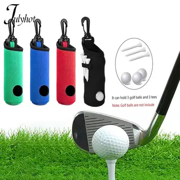 1 шт. сумка для мяча для гольфа, портативная поясная сумка для мини-мяча для гольфа, вмещает 3 мяча для гольфа, 3 гвоздя, чехол для хранения, зажим для ремня, аксессуары для гольфа