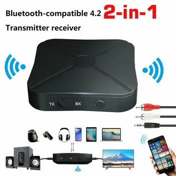 Bluetooth-совместимый Адаптер Аудиопередатчика/Приемника Портативный Беспроводной Аудиопередатчик-приемник 2-в-1 Для KN319