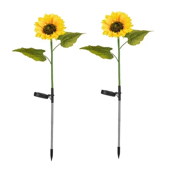 Подсолнухи Водонепроницаемые Солнечные цветы Дорожный светильник для украшения внутреннего дворика и сада